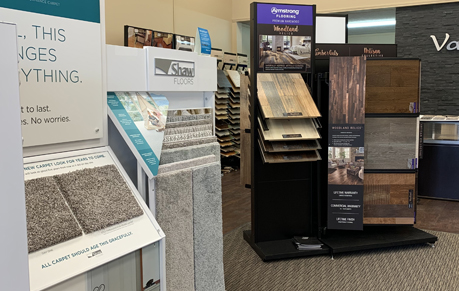 Vantage Flooring is your locally owned and operated flooring company in Leduc. The Vantage logo is your assurance of quality and expertise.